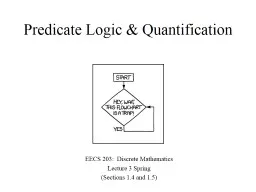 Predicate Logic & Quantification