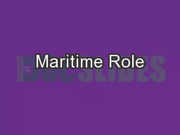 Maritime Role