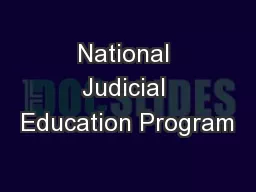 National Judicial Education Program