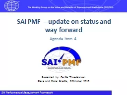 SAI PMF  - development of a global  performance measurement