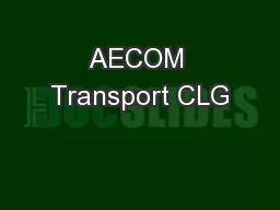 AECOM Transport CLG