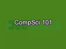CompSci 101
