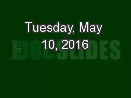 Tuesday, May 10, 2016