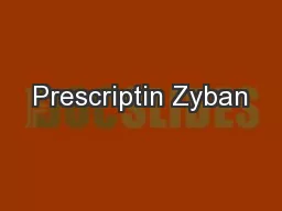 Prescriptin Zyban