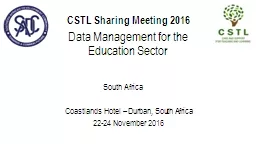 CSTL Sharing Meeting 2016