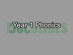 Year 1 Phonics