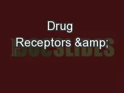 Drug Receptors &