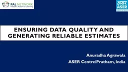 Ensuring data quality and