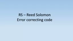 RS – Reed Solomon