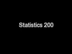 Statistics 200
