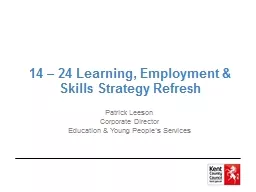 14 – 24 Learning, Employment & Skills Strategy Refres