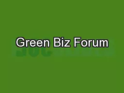 Green Biz Forum