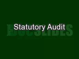 Statutory Audit