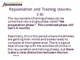 Rejuvenation and Training