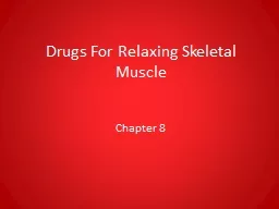 Drugs For Relaxing Skeletal Muscle