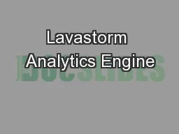 Lavastorm Analytics Engine