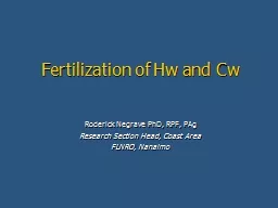 Fertilization of Hw and