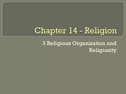 Chapter 14 - Religion