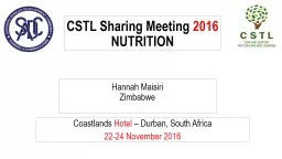 CSTL Sharing Meeting 2016