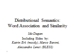 1 Distributional Semantics: