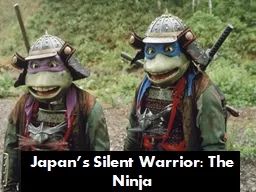 Japan’s Silent Warrior: The Ninja