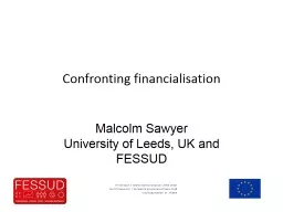 Confronting financialisation