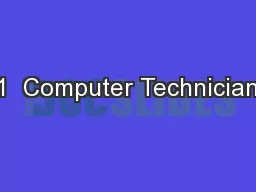 1  Computer Technician