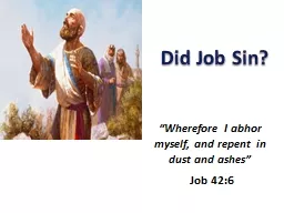 Did Job Sin?