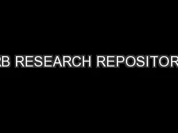 IRB RESEARCH REPOSITORY