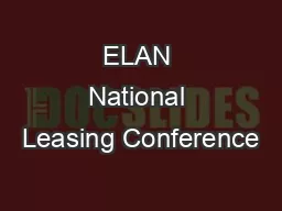 ELAN National Leasing Conference