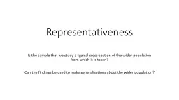 Representativeness