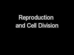 Reproduction and Cell Division