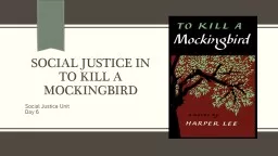 Social Justice in To Kill a Mockingbird