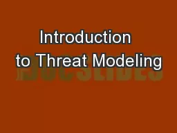 Introduction to Threat Modeling