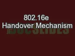 802.16e Handover Mechanism