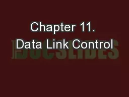 Chapter 11. Data Link Control