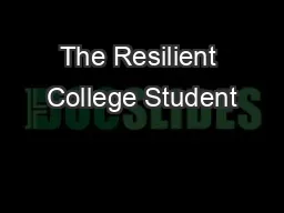The Resilient College Student