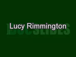 Lucy Rimmington