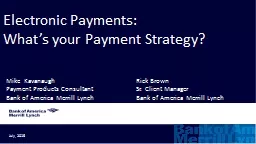 Electronic Payments: