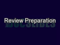 Review Preparation