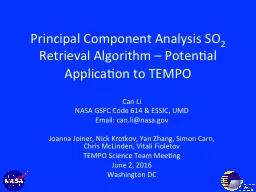 Principal Component Analysis SO
