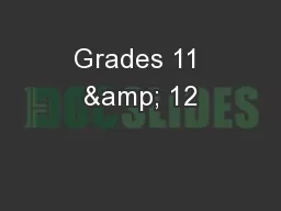 Grades 11 & 12