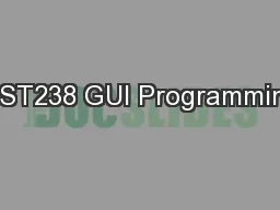 CST238 GUI Programming