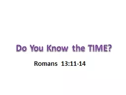 Do  You Know the TIME?