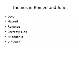 Themes in Romeo and Juliet