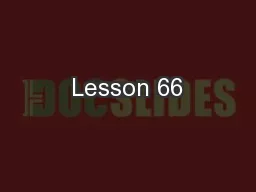 Lesson 66