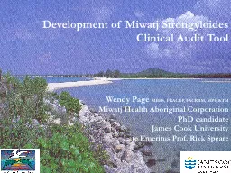 Development of Miwatj Strongyloides Clinical Audit Tool