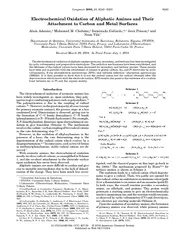 Electrochemical Oxidation of Aliphatic Amines and Thei