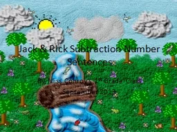 Jack & Rick Subtraction Number Sentences