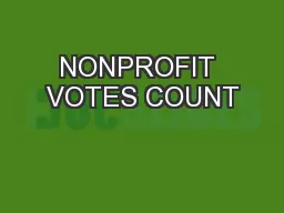 NONPROFIT VOTES COUNT